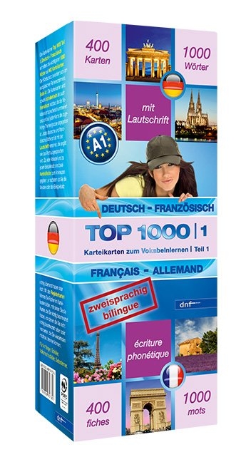 Karteikarten Top 1000 Franz&ouml;sisch (A1)