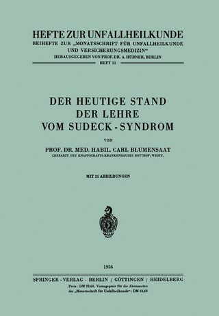 Der heutige Stand der Lehre vom Sudeck-Syndrom