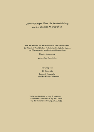 Untersuchungen über die Krustenbildung an metallischen Werkstoffen