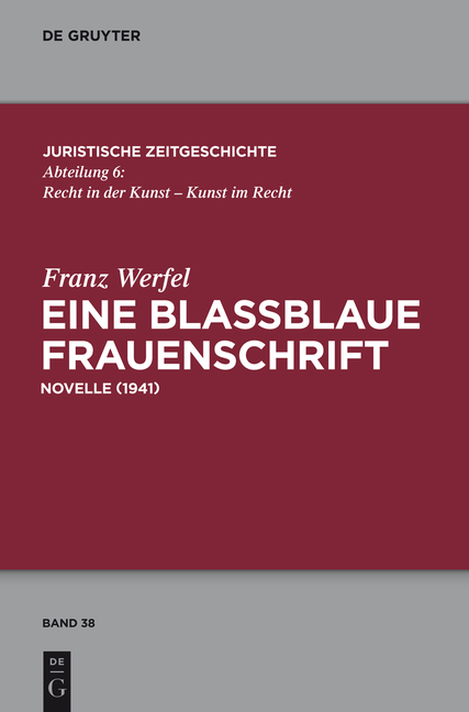Eine bla&szlig;blaue Frauenschrift - Franz Werfel