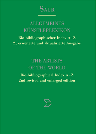 Allgemeines Künstlerlexikon. Bio-bibliographischer Index A-Z / Tribus - Zzürcher