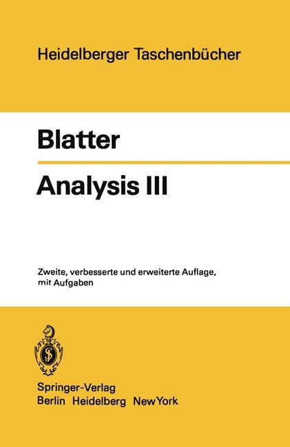 Analysis III - Christian Blatter