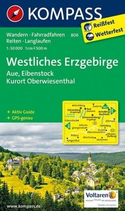 KOMPASS Wanderkarte Westliches Erzgebirge, Aue, Eibenstock, Kurort Oberwiesenthal