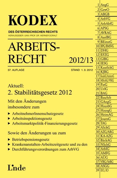 KODEX Arbeitsrecht 2012/13 - Edda Stech, Gerda Ercher