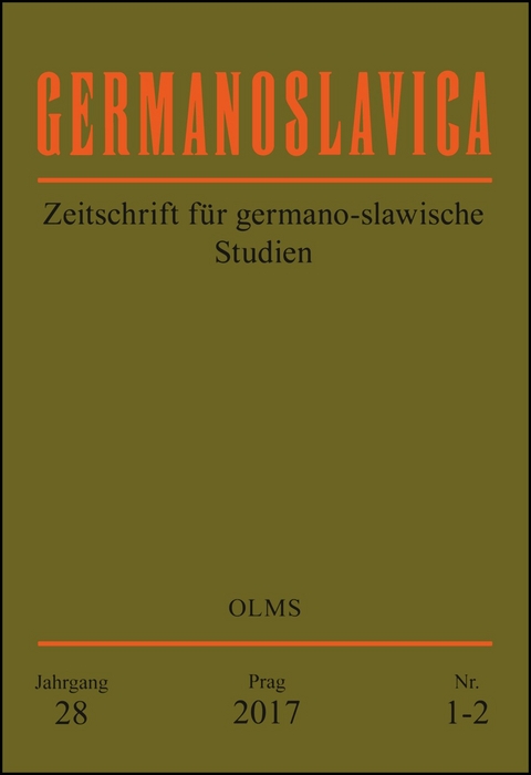 Germanoslavica. Zeitschrift f&uuml;r germano-slawische Studien. - 