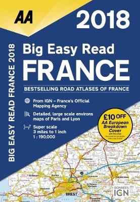 AA Big Easy Read Atlas France -  AA Publishing