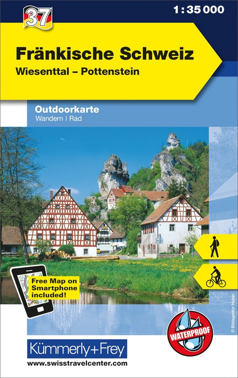 Fr&auml;nkische Schweiz Outdoorkarte Deutschland Nr. 37