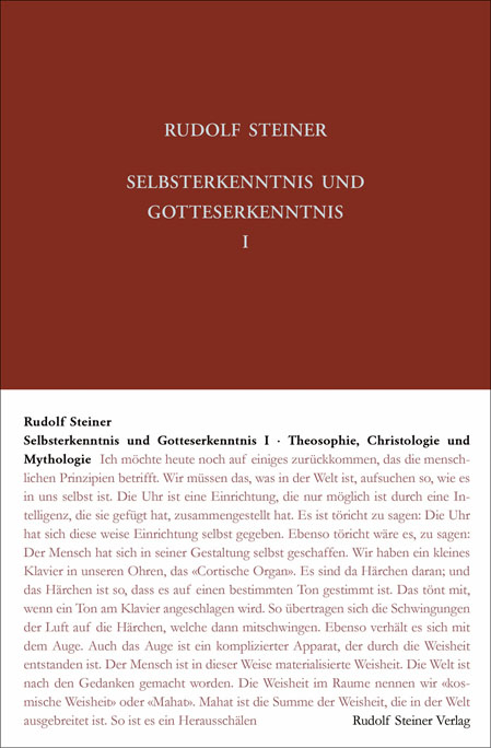 Selbsterkenntnis und Gotteserkenntnis I - Rudolf Steiner