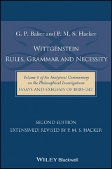 Wittgenstein: Rules, Grammar and Necessity - Gordon P. Baker, P. M. S. Hacker