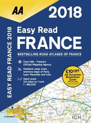 AA Easy Read Atlas France -  AA Publishing