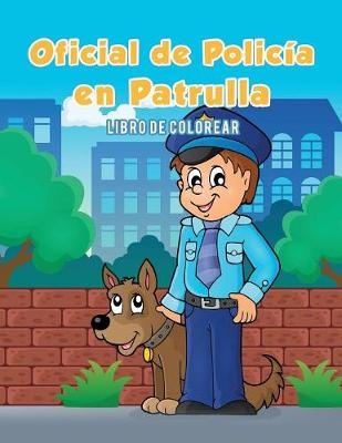 Oficial de Polic&iacute;a en Patrulla - Coloring Pages for Kids