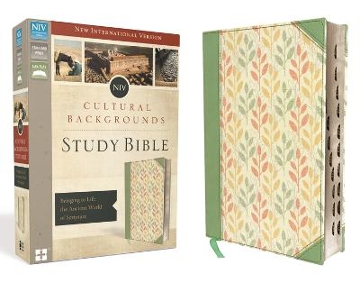 NIV, Cultural Backgrounds Study Bible, Leathersoft, Green, Indexed, Red Letter Edition