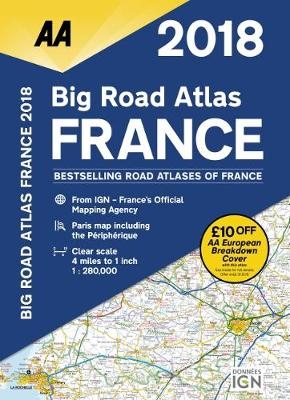 AA Big Road Atlas France -  AA Publishing