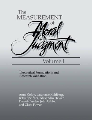 The Measurement of Moral Judgment 2 Volume Set - Ann Colby, Lawrence Kohlberg