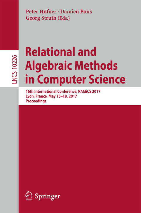 Relational and Algebraic Methods in Computer Science - 