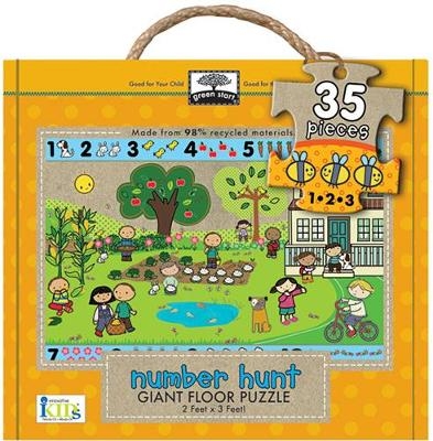 Green Start Number Hunt Giant Floor Puzzle -  Innovative Kids