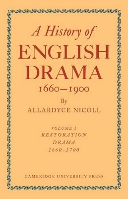 History of English Drama, 1660–1900 7 Volume Paperback Set (in 9 parts)
