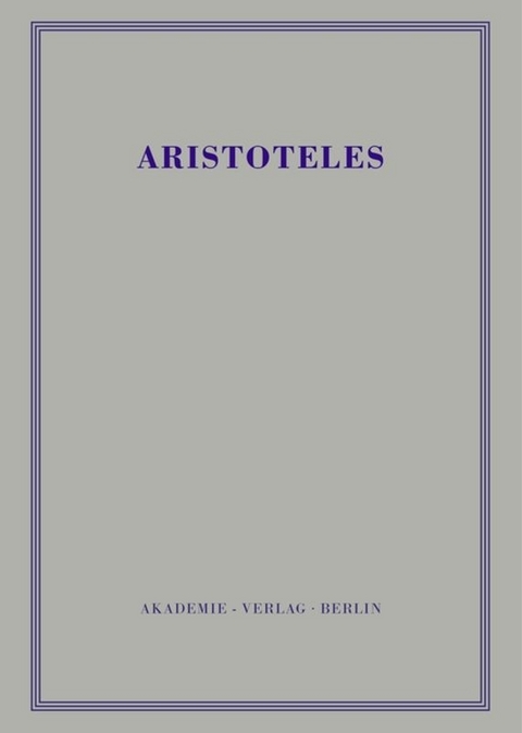 Politik - Buch IV-VI