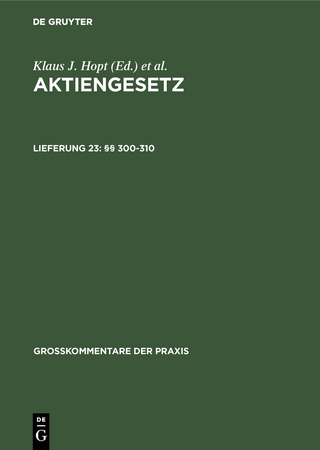 Aktiengesetz / §§ 300-310