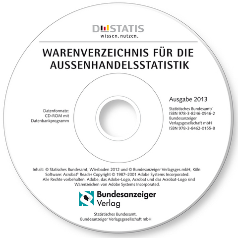 Warenverzeichnis f&uuml;r die Au&szlig;enhandelsstatistik - Ausgabe 2013