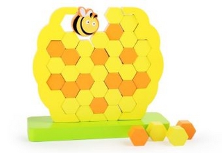 Wackelturm Bienenstock (Kinderspiel)