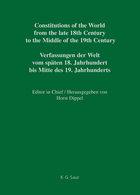 Constitutions of the World from the late 18th Century to the Middle... / Constitutional Documents of Austria, Hungary and Liechtenstein 1791&ndash;1849 - 