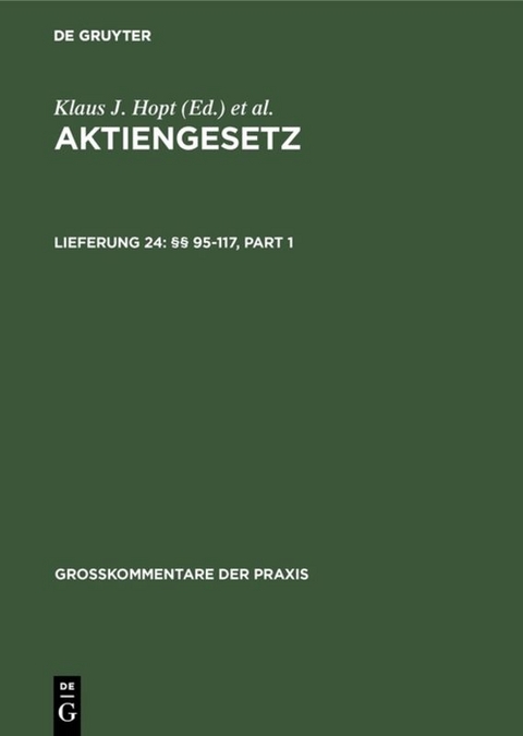 Aktiengesetz / &sect;&sect; 95-117 - 