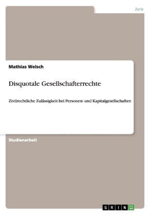 Disquotale Gesellschafterrechte