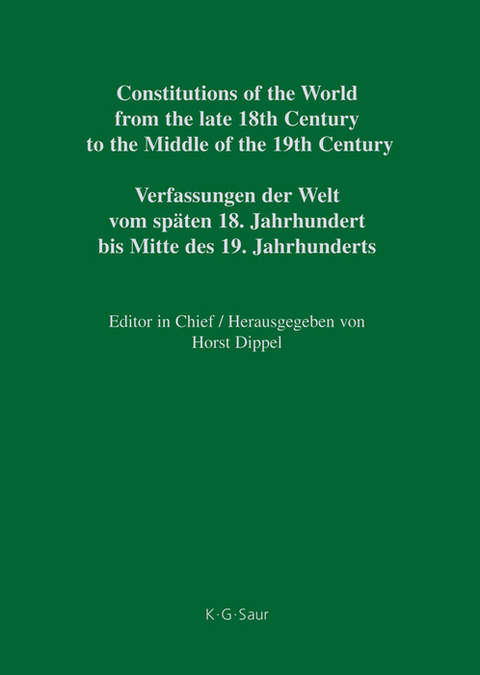 Constitutions of the World from the late 18th Century to the Middle... / Bavaria &ndash; Bremen - 