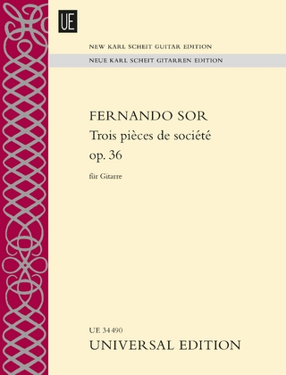 Trois pièces de société op. 36 für Gitarre solo