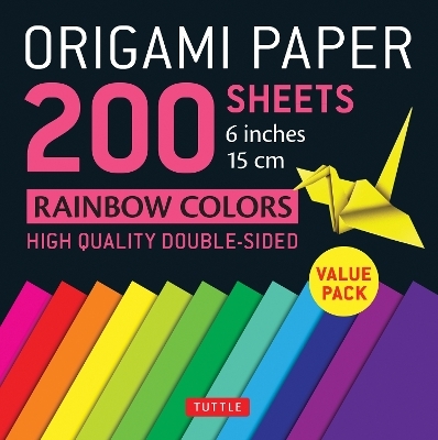 Origami Paper 200 sheets Rainbow Colors 6" (15 cm) - 
