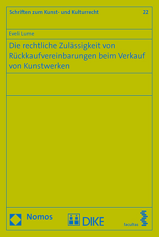 Die rechtliche Zulässigkeit von Rückkaufvereinbarungen beim Verkauf von Kunstwerken