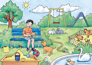 Erzählbild Tiere und Garten