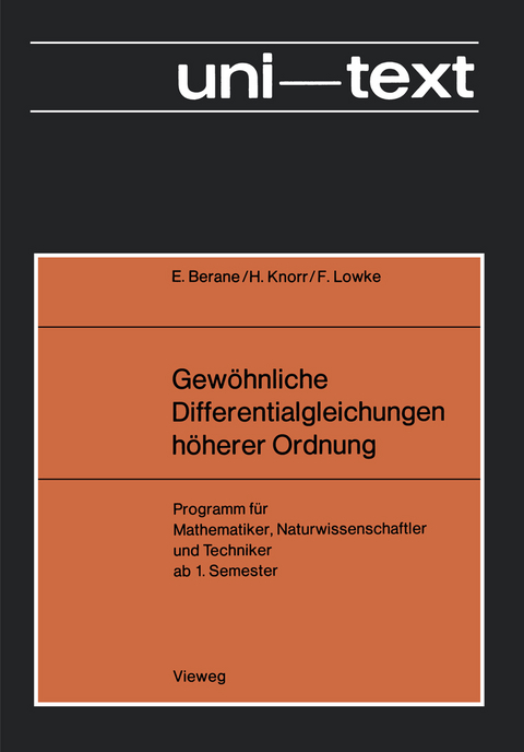 Gew&ouml;hnliche Differentialgleichungen h&ouml;herer Ordnung - Berane Edith