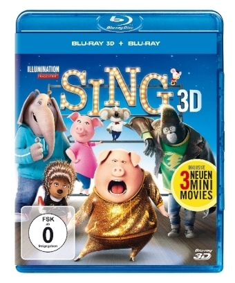 Sing 3D, 2 Blu-ray