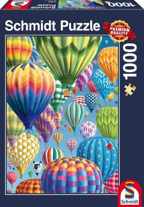 Bunte Ballone im Himmel (Puzzle)