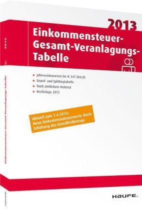 Einkommensteuer-Gesamt-Veranlagungstabelle M&auml;rz 2013