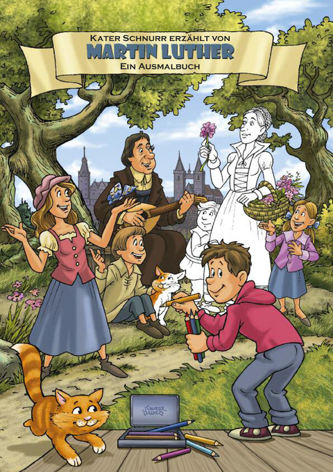 Martin Luther - Ein Ausmalbuch - Ulrike Albers, Johannes Saurer