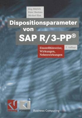 Dispositionsparameter Von SAP R/3-Pp(r) - Jorg Dittrich, Peter Mertens, Michael Hau