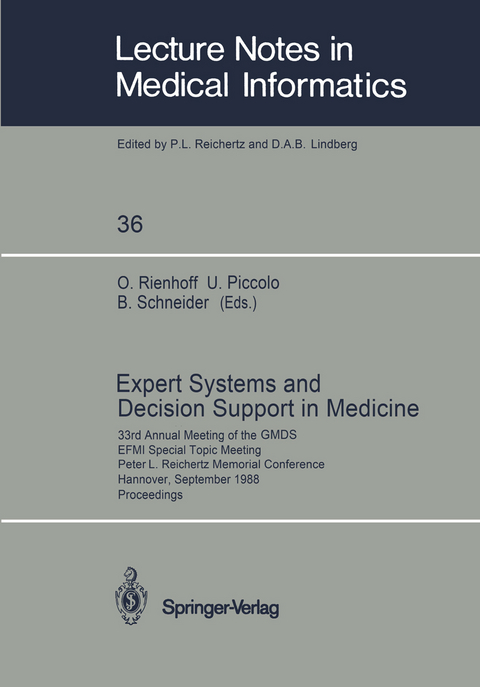 Expert Systems and Decision Support in Medicine - 