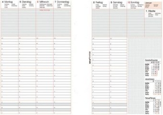 Manager-Planer A5, Einlagenblätter Kalender (Nr.B-250818) 2018