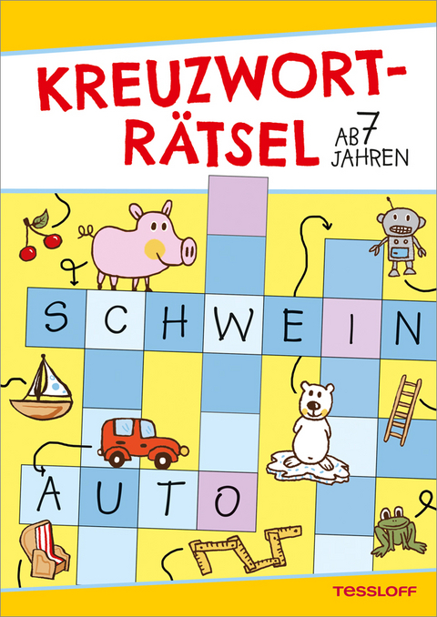 Kreuzwortr&auml;tsel ab 7 Jahren(Gelb/Schwein)
