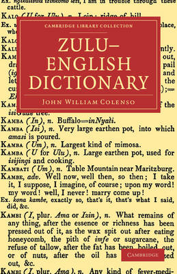 Zulu&ndash;English Dictionary - John William Colenso