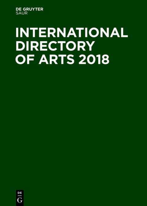 International Directory of Arts 2018 -  [unknown]