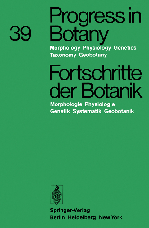 Progress in Botany / Fortschritte der Botanik - Heinz Ellenberg, Karl Esser, Hermann Merxm&uuml;ller, Eberhard Schnepf, Hubert Ziegler
