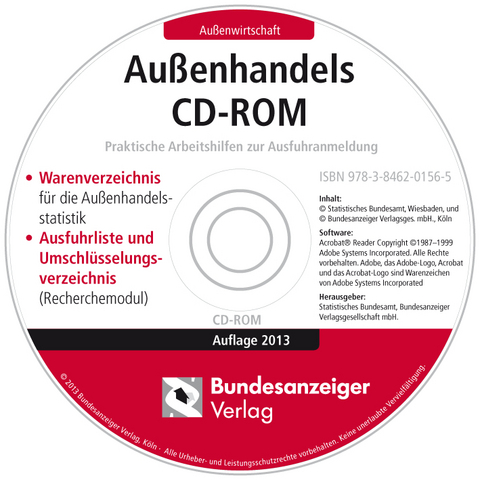 Au&szlig;enhandels CD-ROM - Ausgabe 2013
