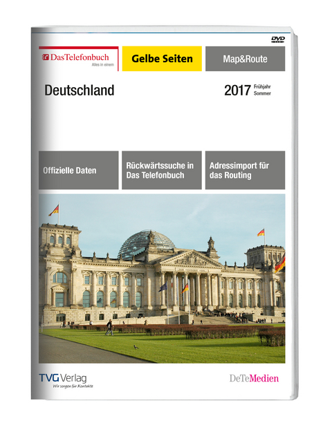 Das Telefonbuch Gelbe Seiten Map & Route Fr&uuml;hjahr/Sommer 2017, 1 DVD-ROM