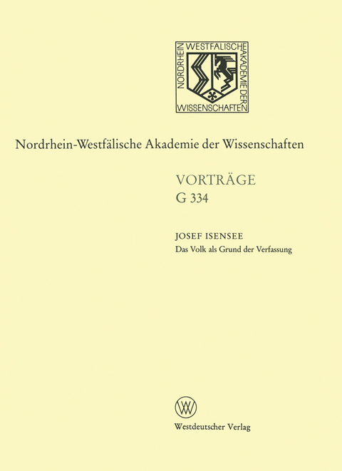 Das Volk als Grund der Verfassung - Josef Isensee