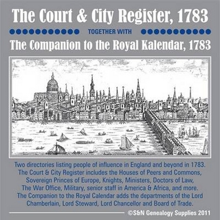 Court & City Register 1783 Together with The Companion to the Royal Kalendar