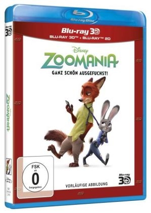 Zoomania 2D + 3D, 1 Blu-ray